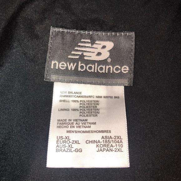 Men’s New Balance Full Zip Windbreaker Jacket XL - Picture 5 of 7